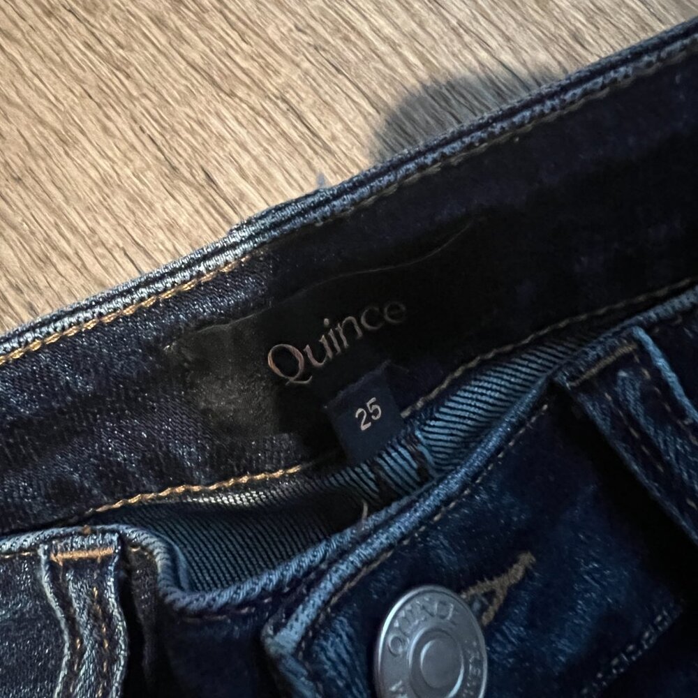 Quince Stretch High Rise Kick Flare Jeans Dark Wash size‎ 25 - Picture 10 of 13